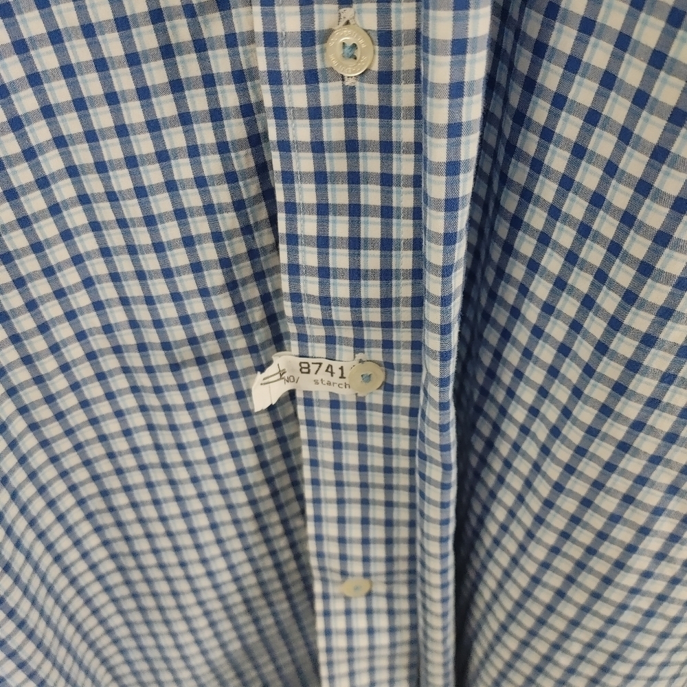 Southern Tide Blue Check Button Down Shirt - Size XXL - Picture 3 of 10